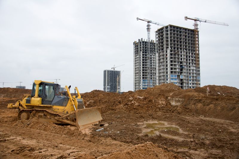 Grading equipment in action